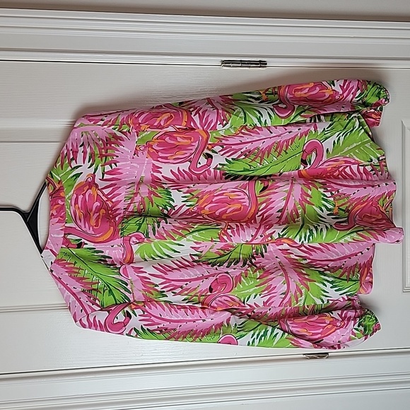 Buckhead Betties Flamingo Med Womans Blouse - Picture 5 of 9